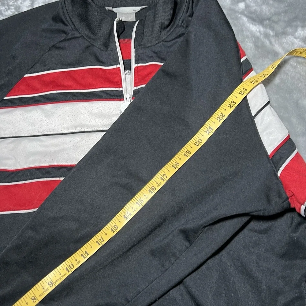Nike Jacket Men Size XL Essentials Warmup Jacket Black White Red Silver Tab